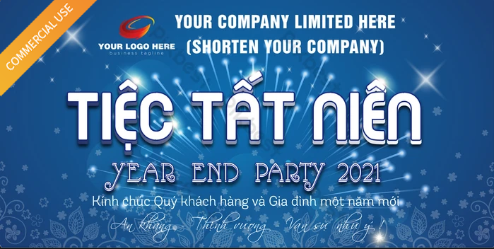 mẫu backdrop year end party