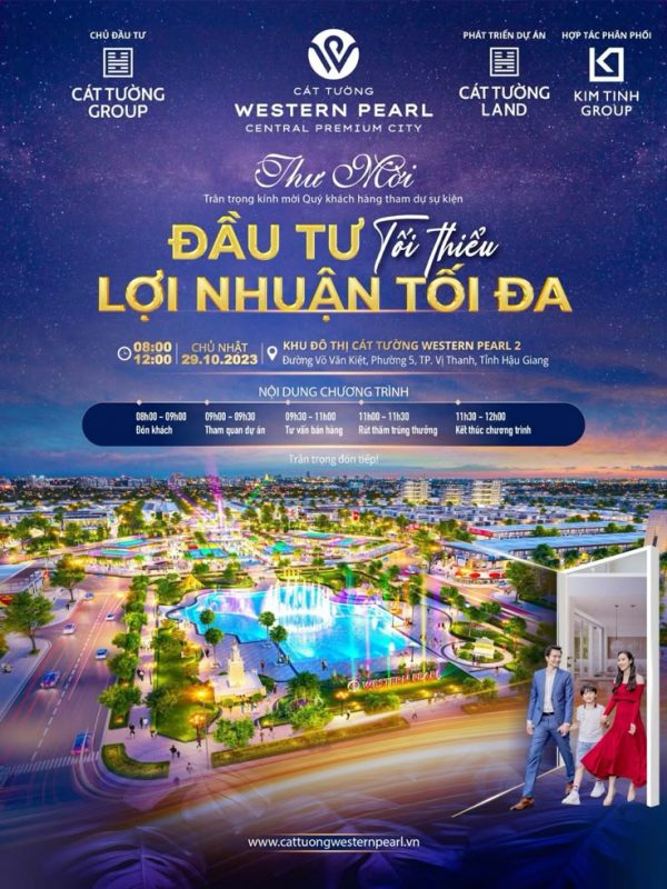 Mẫu thiệp mời sự kiện “Đầu tư tối thiểu lợi nhuận tối đa” của Cát Tường Group do Sự kiện Hưng Thịnh thiết kế và in ấn
