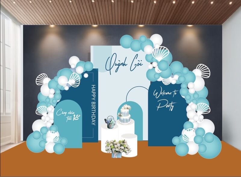 Thiết kế backdrop sự kiện sinh nhật tại Sự kiện Hưng Thịnh