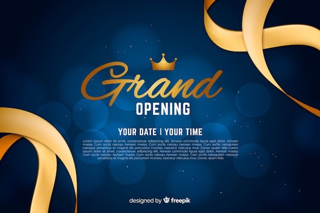 Mẫu thiệp mời sự kiện “Grand Opening” do Freepik thiết kế 