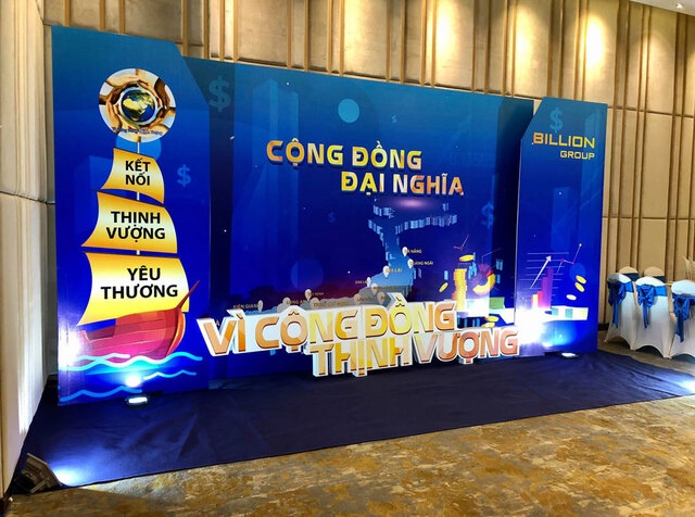 Thiết kế và thi công Backdrop sự kiện "Cộng đồng Đại Nghĩa" tại Sự kiện Hưng Thịnh 